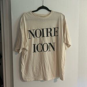 Oversized, cream colored graphic tee